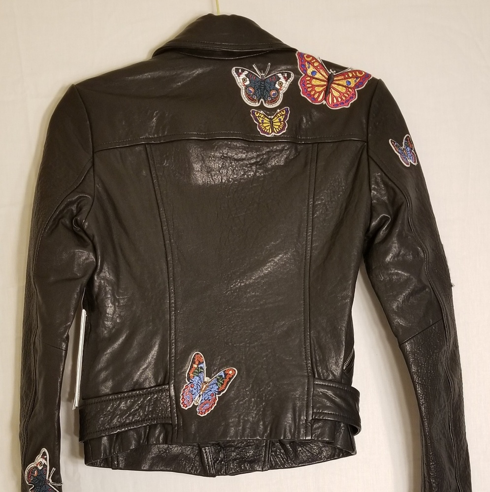 🌿NWT Aqua Leather Motorcycle Jacket - Picture 5 of 8